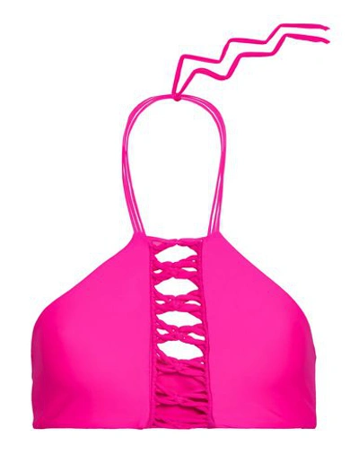 Shop Mikoh Bikini Tops In Fuchsia