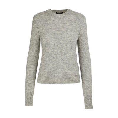 Shop Isabel Marant Flora Sweatshirt In Light Grey