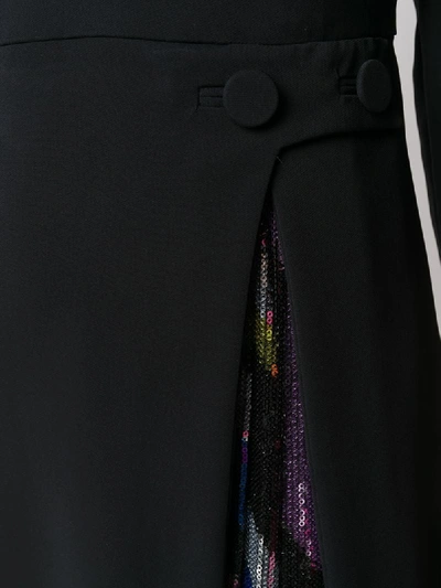 Shop Emilio Pucci V-neck Sequin Detail Dress In Black