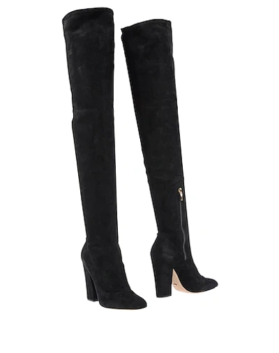 Sergio Rossi Knee Boots In Black