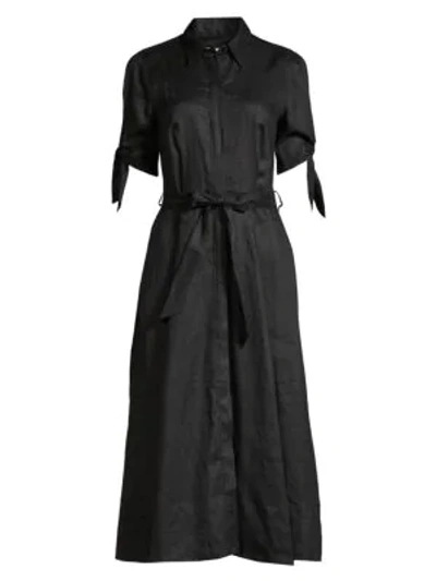 Shop Equipment Irenne Tie-waist Dress In True Black