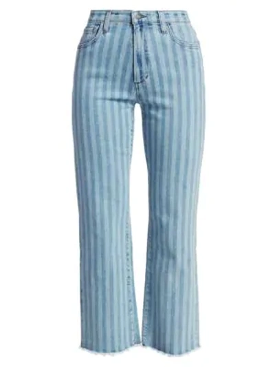Shop Joe's Jeans Blake High-rise Striped Straight Jeans In Two Tone