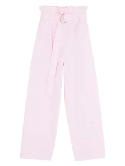 Shop Ganni Ripstop Cotton Chino Pants In Cherry Blossom