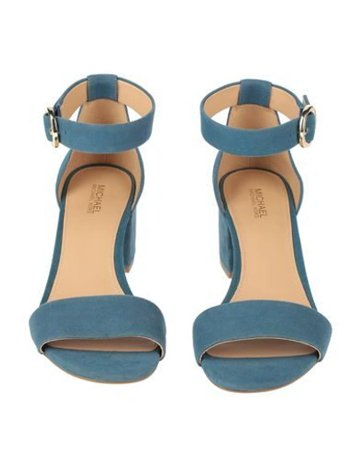 Shop Michael Michael Kors Sandals In Slate Blue