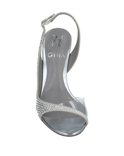 Shop Gina Sandals In Light Grey