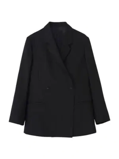 Shop Totême Loreo Double-breasted Jacket In Black
