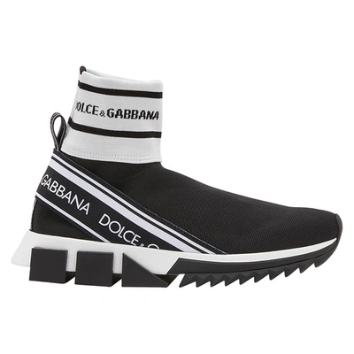 Shop Dolce & Gabbana Dg Sock Sneakers In Black