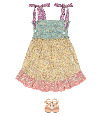 Shop Zimmermann Carnaby Floral Cotton Dress In Multicoloured