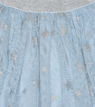 Shop Stella Mccartney Printed Tulle Skirt In Blue