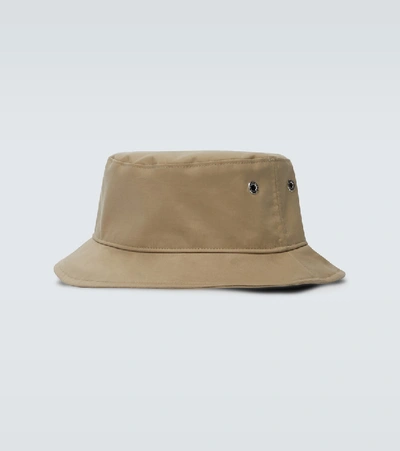 Shop Mackintosh Barr Cotton Bucket Hat In Neutrals