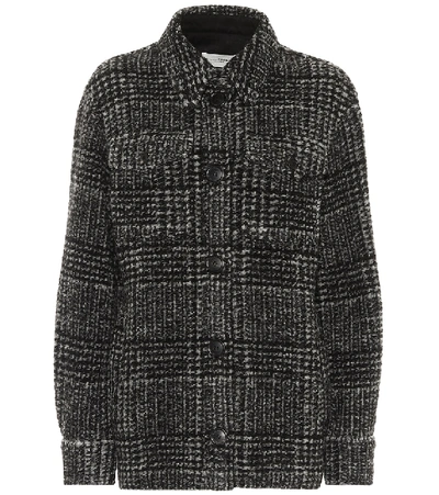 Shop Isabel Marant Étoile Gastoni Checked Wool-blend Jacket In Black