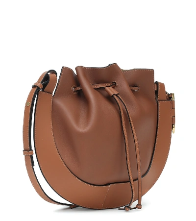 Shop Loewe Horseshoe Medium Leather Shoulder Bag In Brown