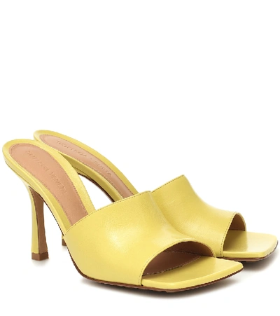 Shop Bottega Veneta Stretch Leather Sandals In Yellow