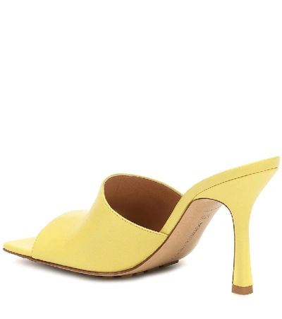 Shop Bottega Veneta Stretch Leather Sandals In Yellow