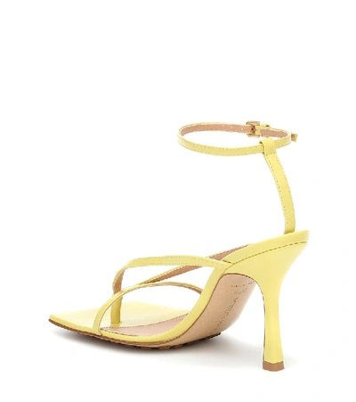 Shop Bottega Veneta Stretch Leather Sandals In Yellow