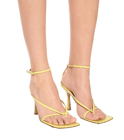 Shop Bottega Veneta Stretch Leather Sandals In Yellow