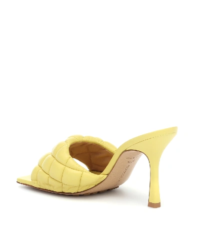 Shop Bottega Veneta Padded Leather Sandals In Yellow