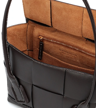 Shop Bottega Veneta Arco Small Leather Shoulder Bag In Black