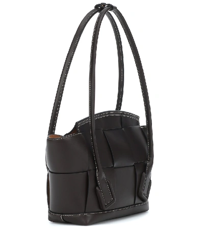Shop Bottega Veneta Arco Small Leather Shoulder Bag In Black