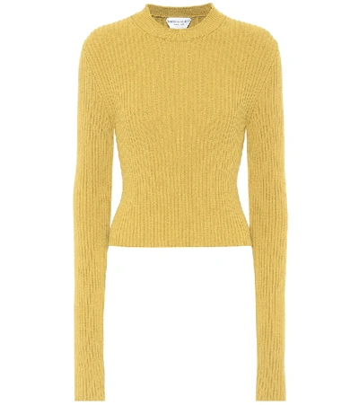 Shop Bottega Veneta Ribbed-knit Sweater In Yellow