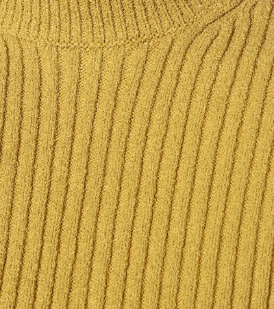 Shop Bottega Veneta Ribbed-knit Sweater In Yellow