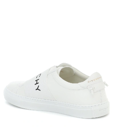 Shop Givenchy Urban Street Leather Sneakers In White