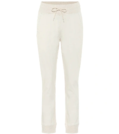 Shop Varley Valley Stretch-jersey Sweatpants In White