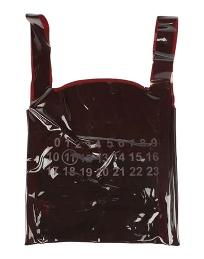Shop Maison Margiela Woman Handbag Dark Brown Size - Pvc - Polyvinyl Chloride