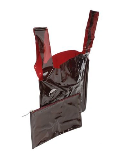 Shop Maison Margiela Woman Handbag Dark Brown Size - Pvc - Polyvinyl Chloride