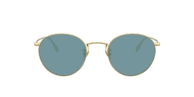 Oliver Peoples Coleridge Sun 50mm Tinted Round Sunglasses In Cobalto