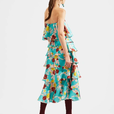 Shop La Doublej Tosca Dress In Winter Rose Turchese