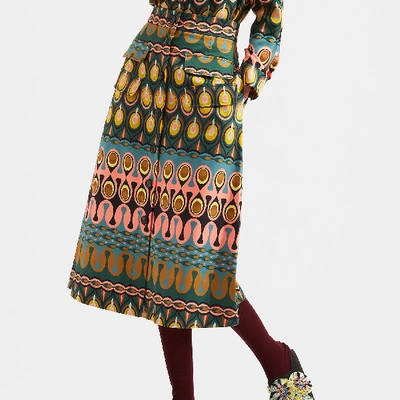 La Doublej Peggy Abstract-print Skirt In Rio Verde