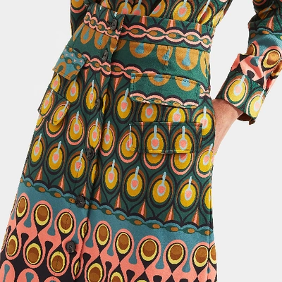 La Doublej Peggy Abstract-print Skirt In Rio Verde