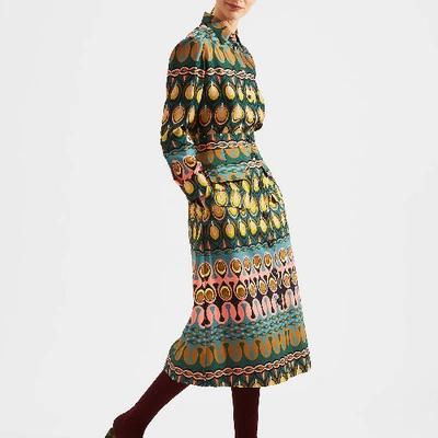 La Doublej Peggy Abstract-print Skirt In Rio Verde