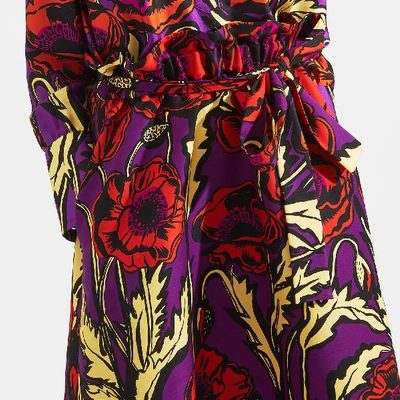 Shop La Doublej Sardegna Skirt In Big Blooms Viola