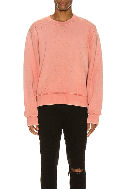 Shop Amiri Washed Shotgun Crew In Peach