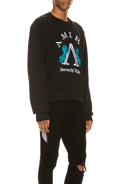 Shop Amiri Beverly Hills  Crew In Black