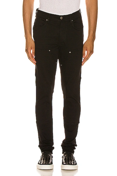 Shop Amiri Workman Skinny Pant In Black