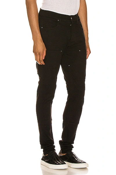 Shop Amiri Workman Skinny Pant In Black
