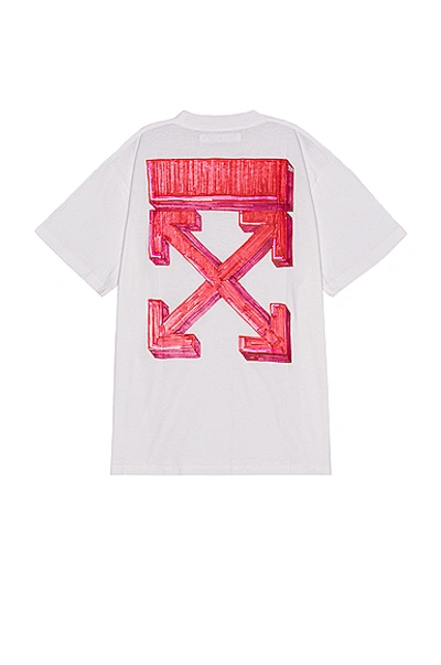 Shop Off-white Marker Over Tee In White & Red