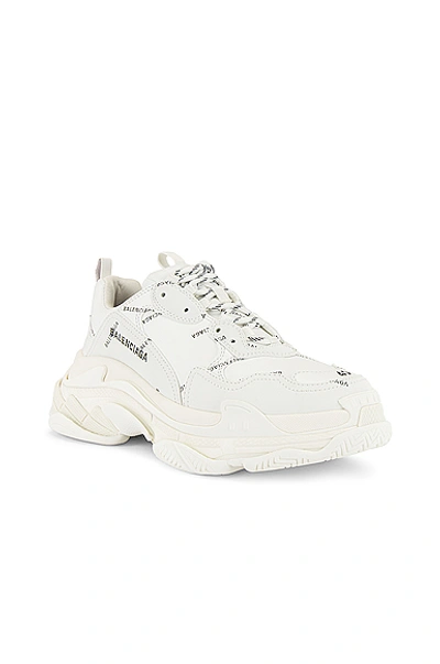 Shop Balenciaga Triple S Sneaker In White & Black