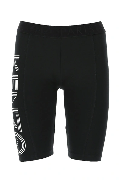 Shop Kenzo Stretch Cycling Shorts In Black