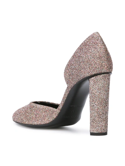 Shop Pierrehardy Glitter Block Heel Pumps