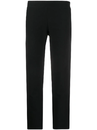 Shop Eileen Fisher System Slim Fit Cropped Trousers In Black