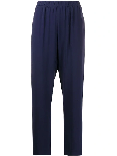 Shop Eileen Fisher System Slouchy Cropped Trousers In Blue