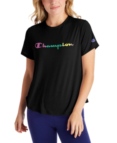 Shop Champion Women's Sport Double Dry T-shirt In Black