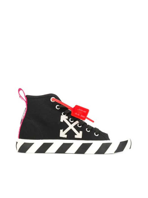 off white mid top arrow sneakers