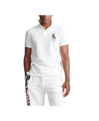 Shop Polo Ralph Lauren Men's Custom Slim Fit Mesh Polo In White