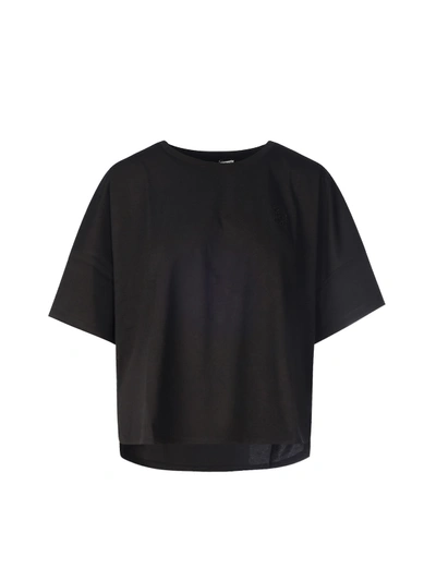 Shop Loewe Short Oversize Anagram T-shirt In Black