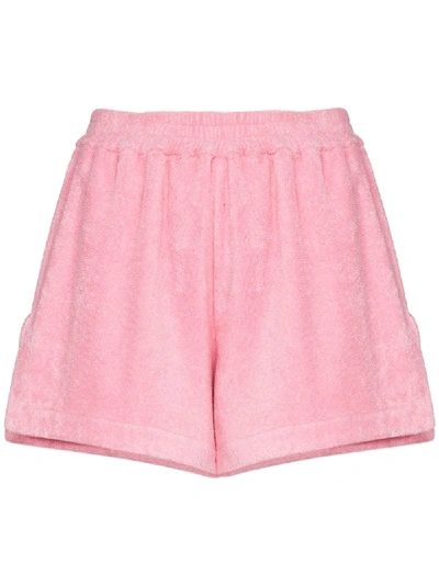 Shop All Things Mochi Estate Terry Shorts In Pink